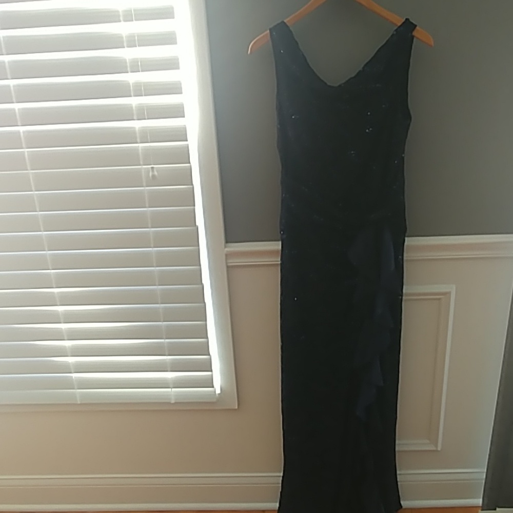 Navy blue evening gown